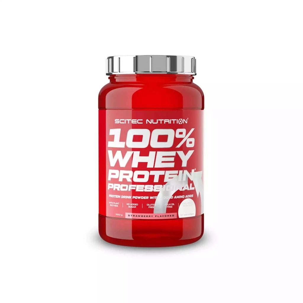 100% Whey Protein Professional de Morango de 920g da Scitec Nutrition